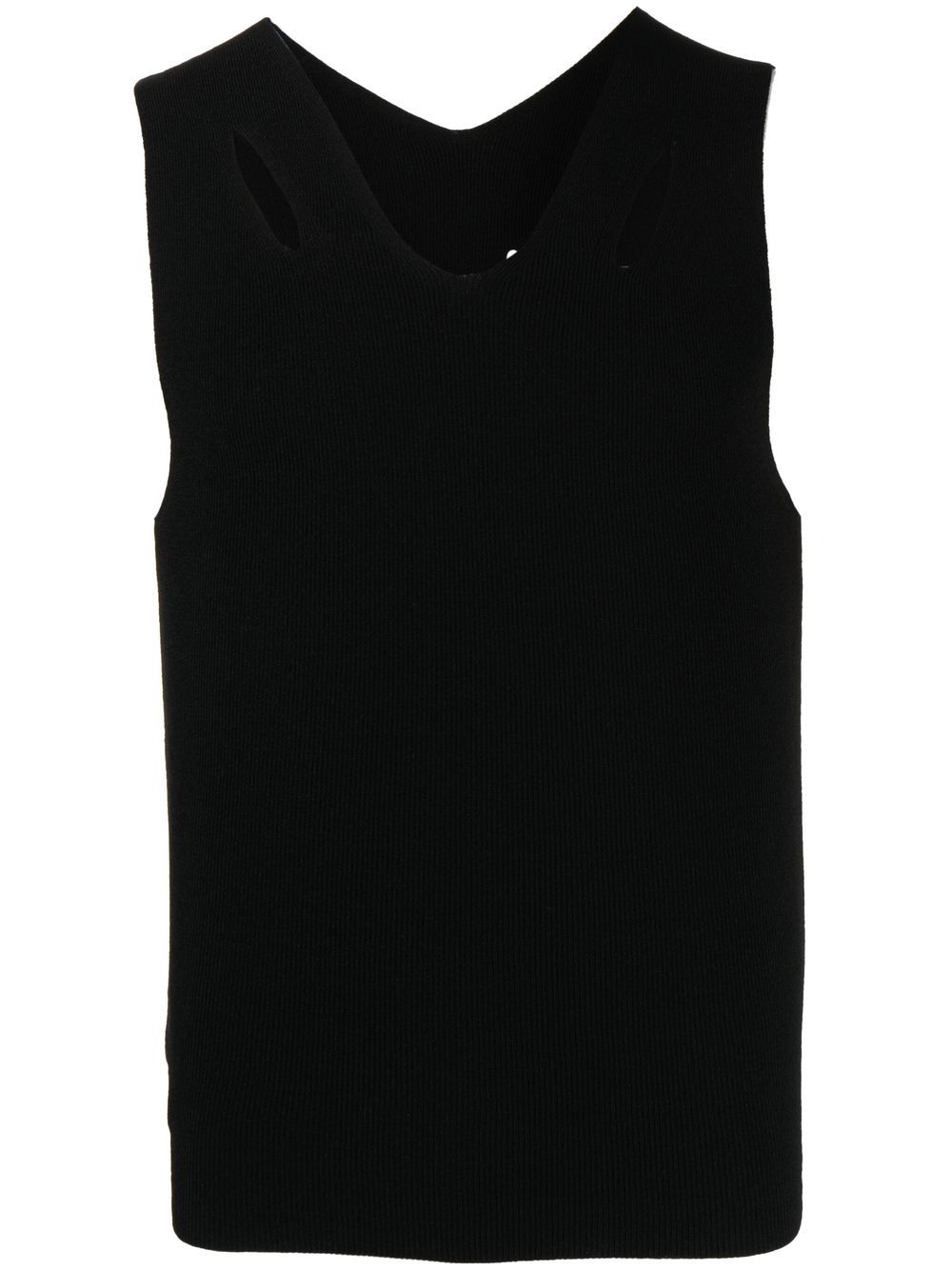 Dion Lee 罗纹针织镂空马甲 - 黑色