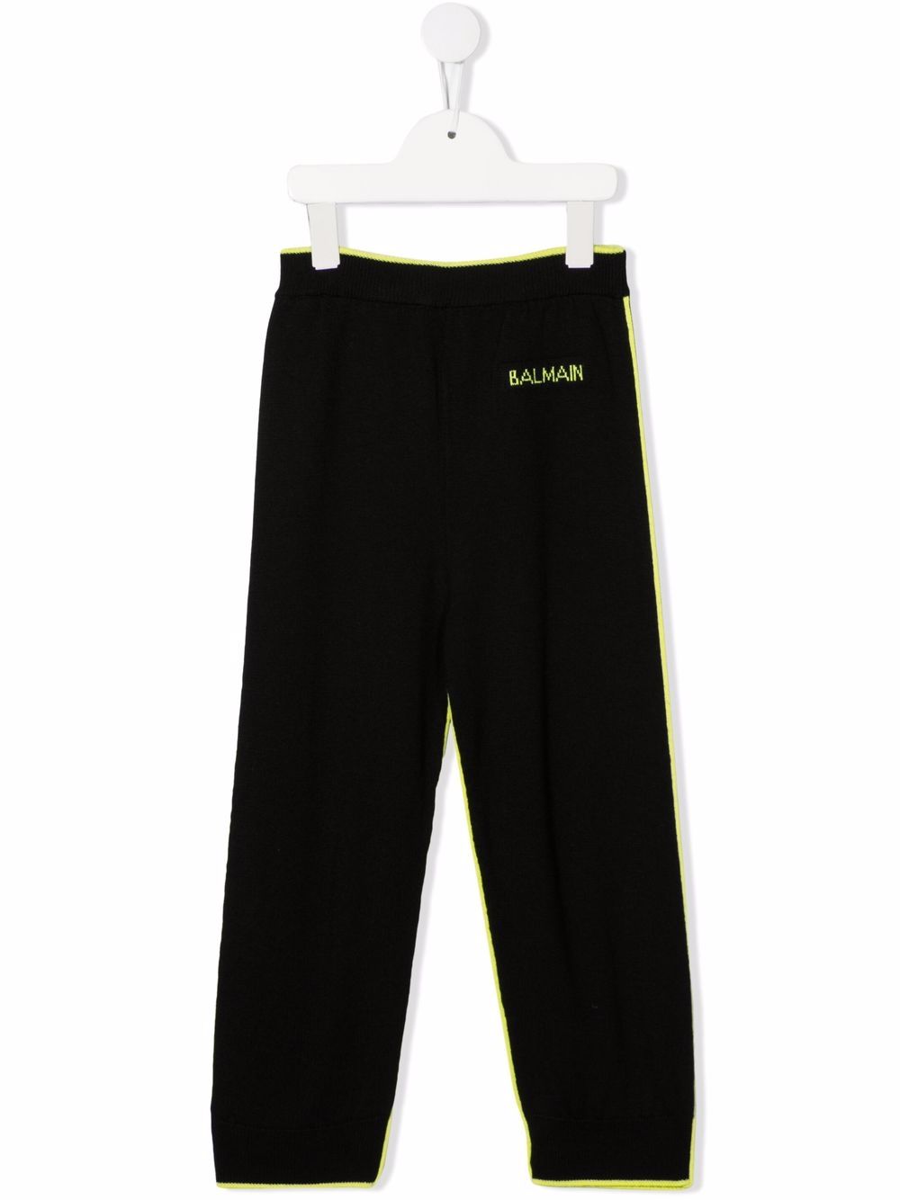 Balmain Kids 巴尔曼 logo印花运动裤 - 黑色