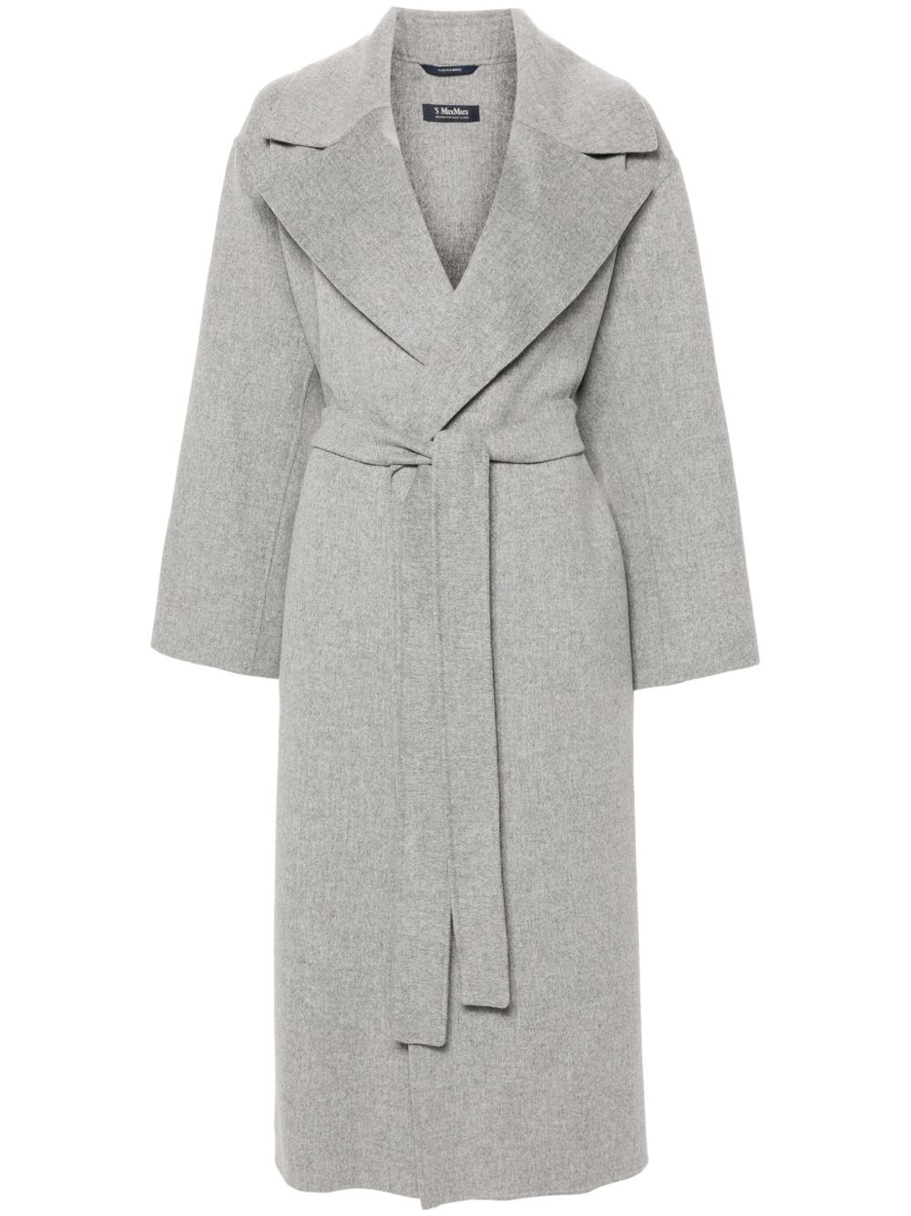 'S Max Mara 混色效果羊毛外套 - 灰色