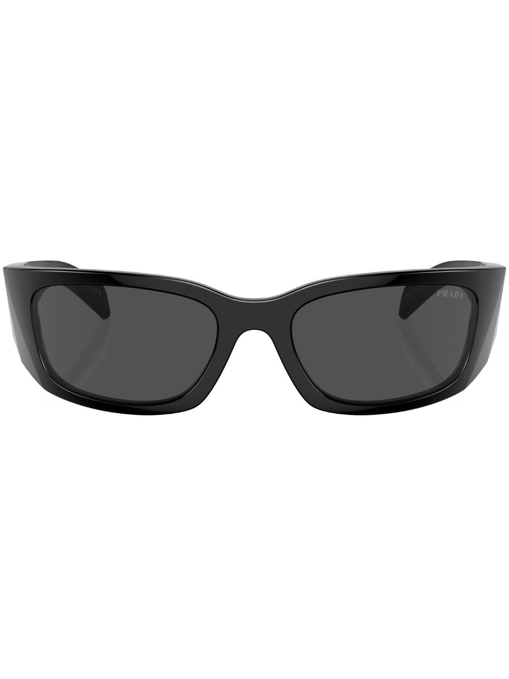 Prada Eyewear Prada PR A14S 长方形框太阳眼镜 - 黑色