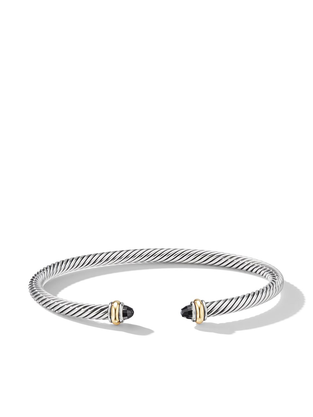 David Yurman 18K黄金纯银 Cable Classics 手链 - 银色