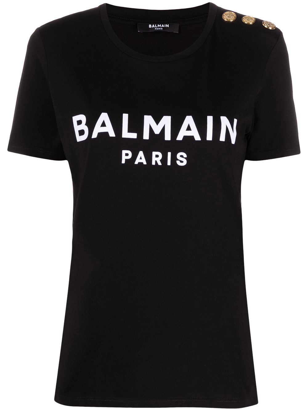 Balmain 巴尔曼 logo印花T恤 - 黑色