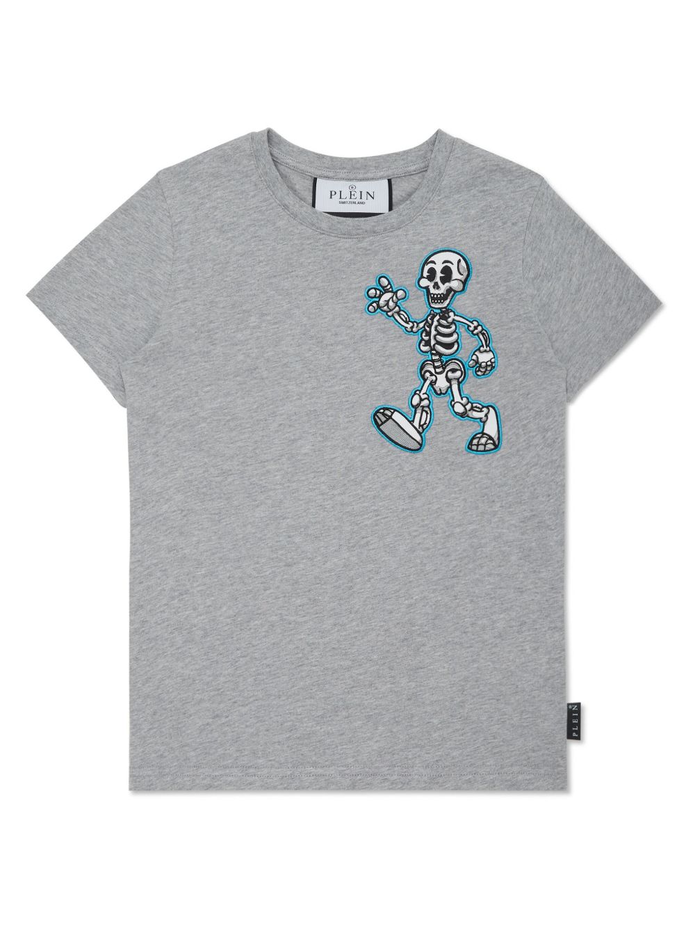 Philipp Plein Junior Skully Gang 棉T恤 - 灰色