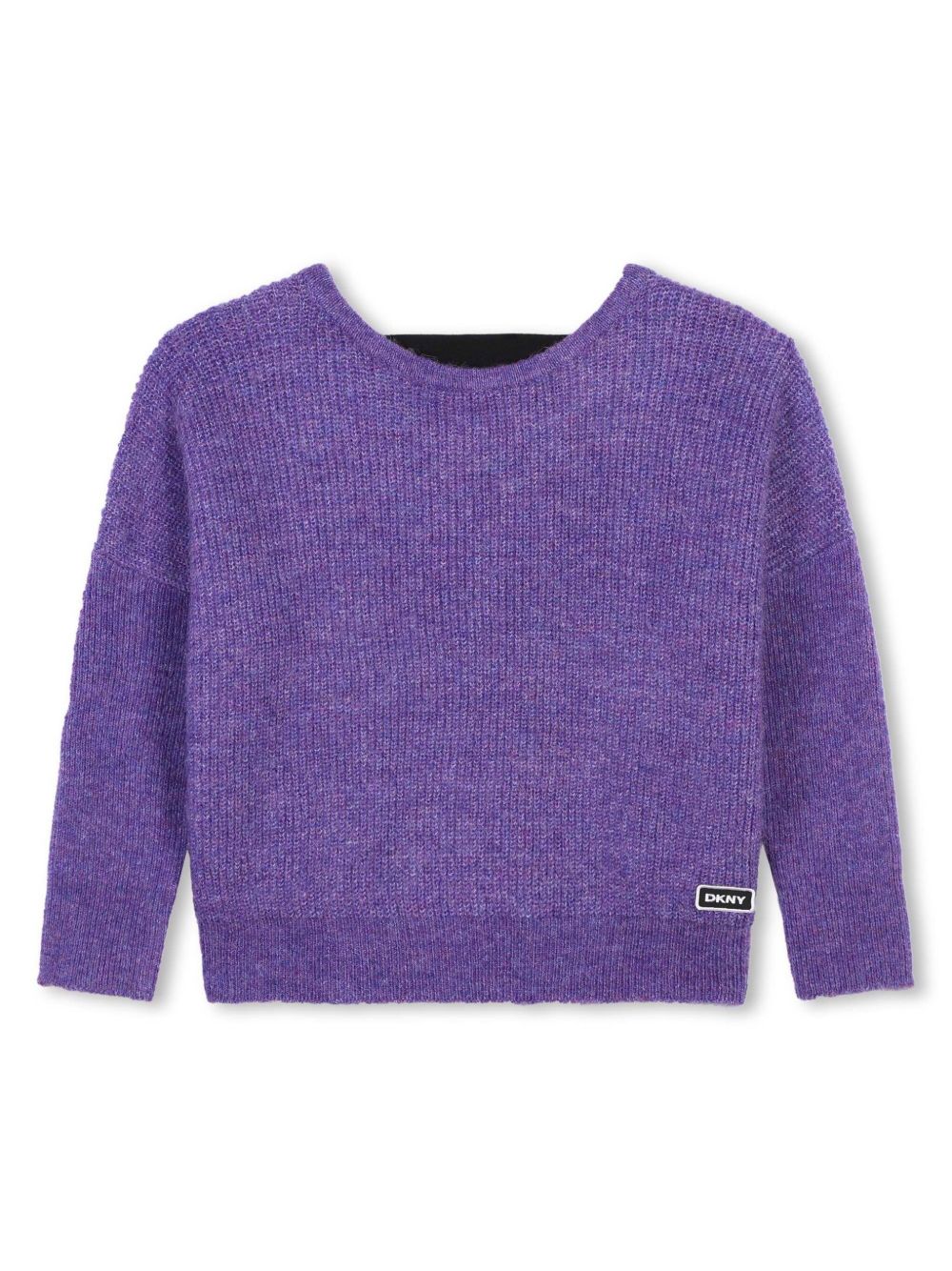 Dkny Kids logo饰带毛衣 - 紫色