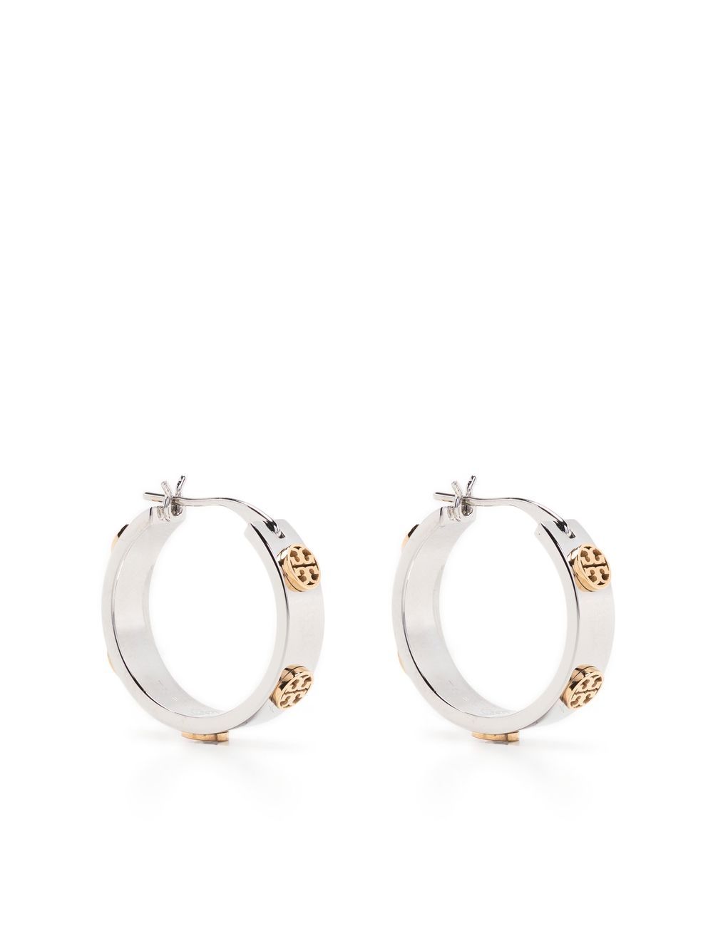 Tory Burch Miller 小号圈形耳环 - 银色