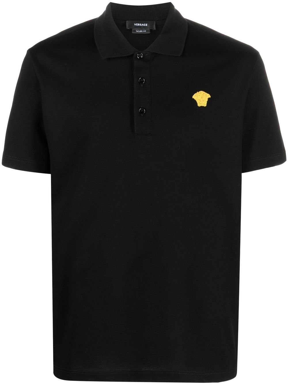 Versace Medusa 刺绣polo衫 - 黑色