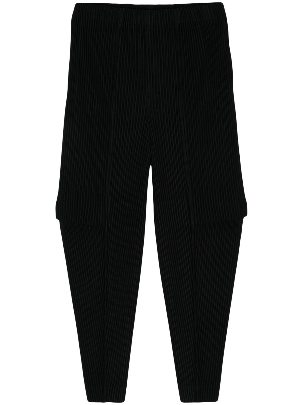 Homme Plissé Issey Miyake Cargo细褶锥形裤 - 黑色