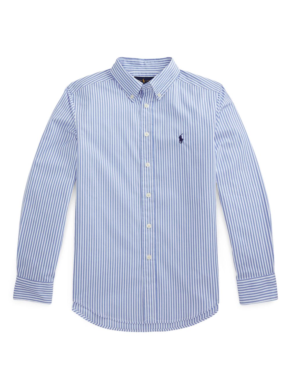 POLO RALPH LAUREN KIDS 条纹棉衬衫 - 蓝色