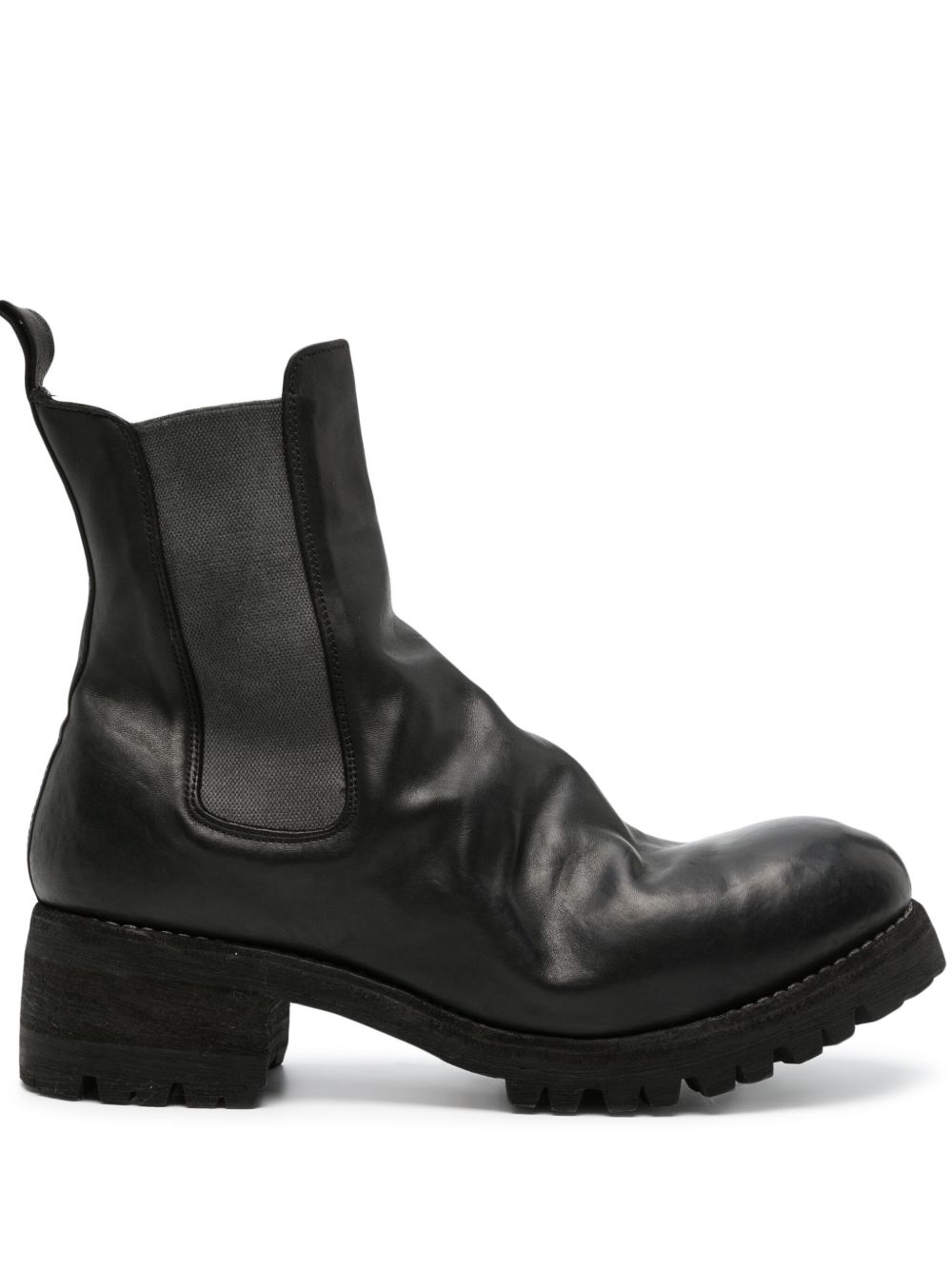 Guidi PL07V 皮质及踝靴 - 黑色