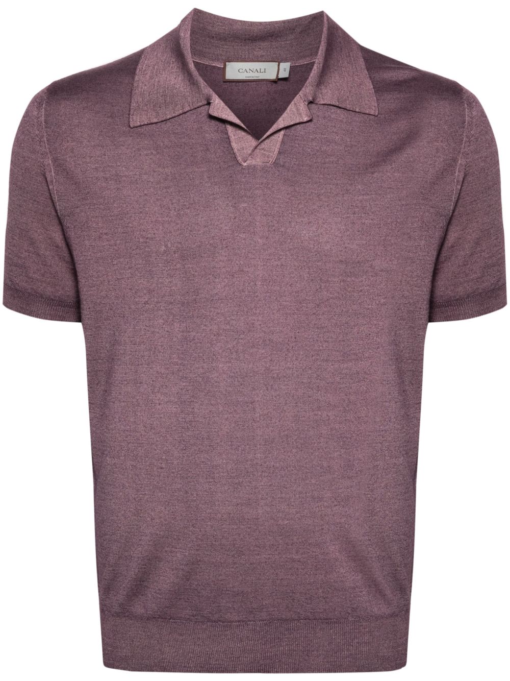 Canali 密织polo衫 - 紫色