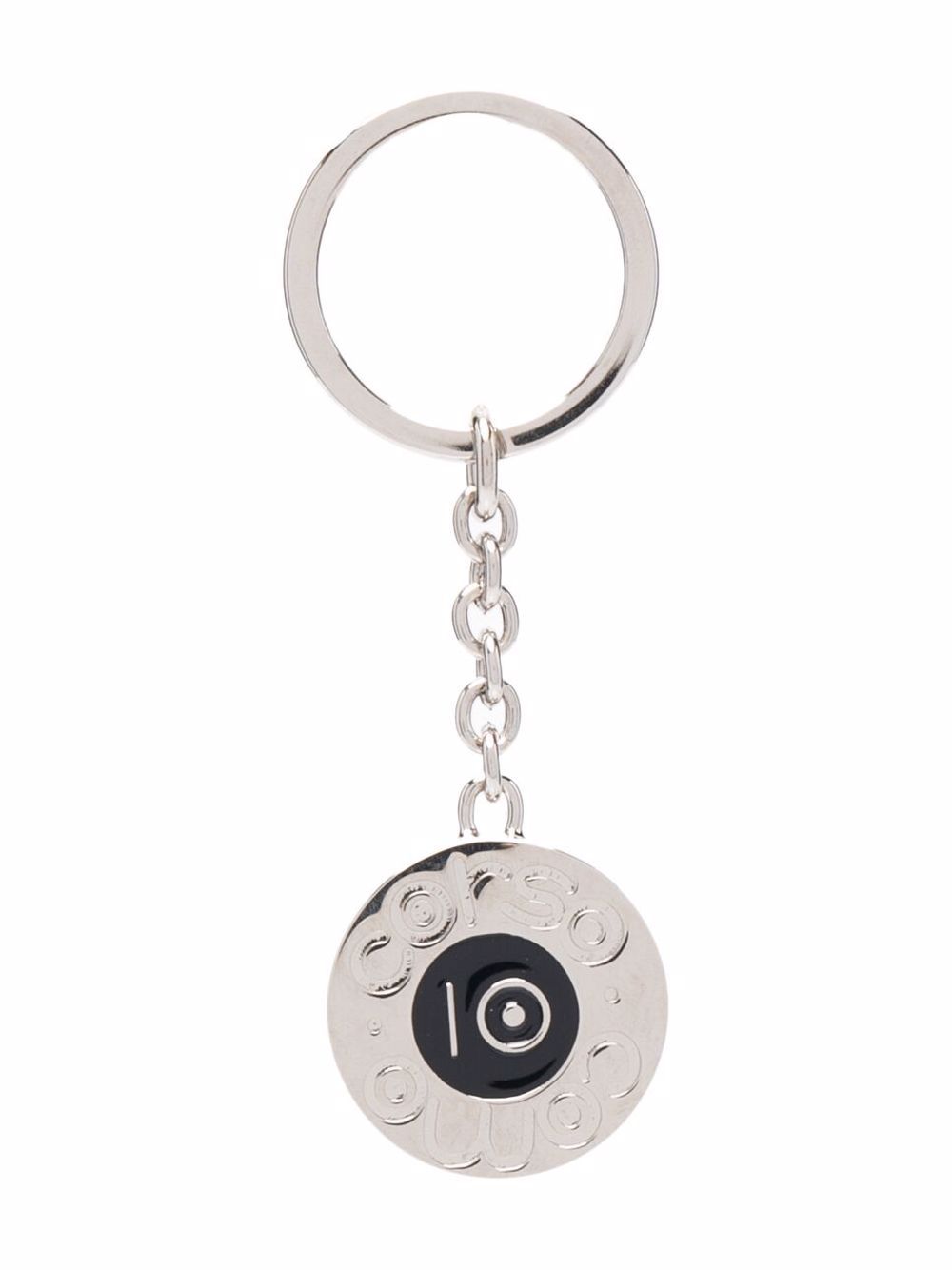 10 CORSO COMO logo吊饰钥匙扣 - 银色