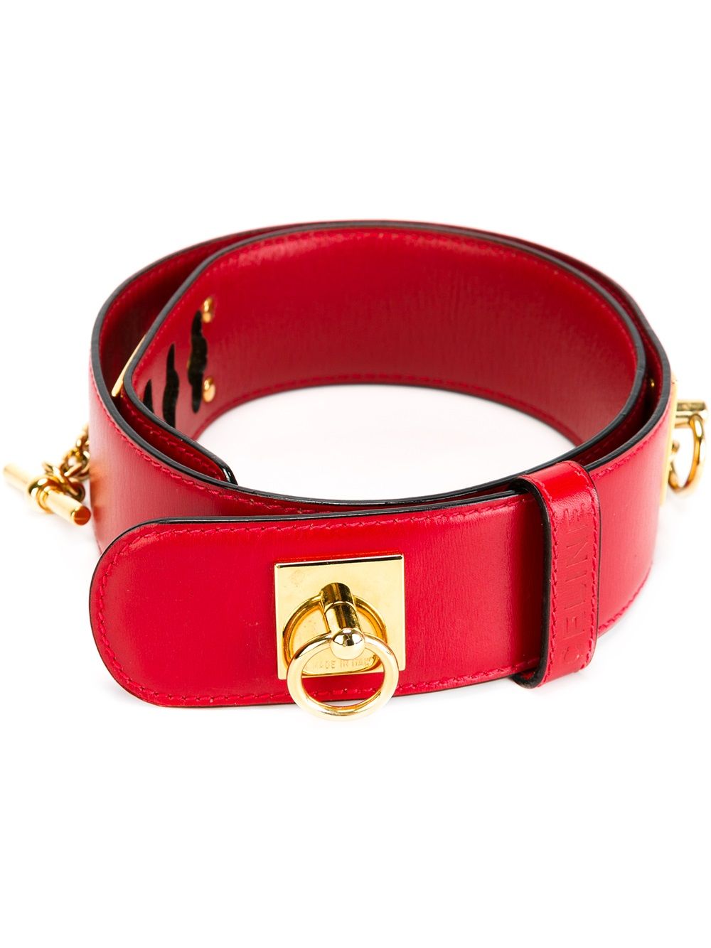 Céline Pre-Owned 思琳 金色扣腰带（典藏款） - 红色