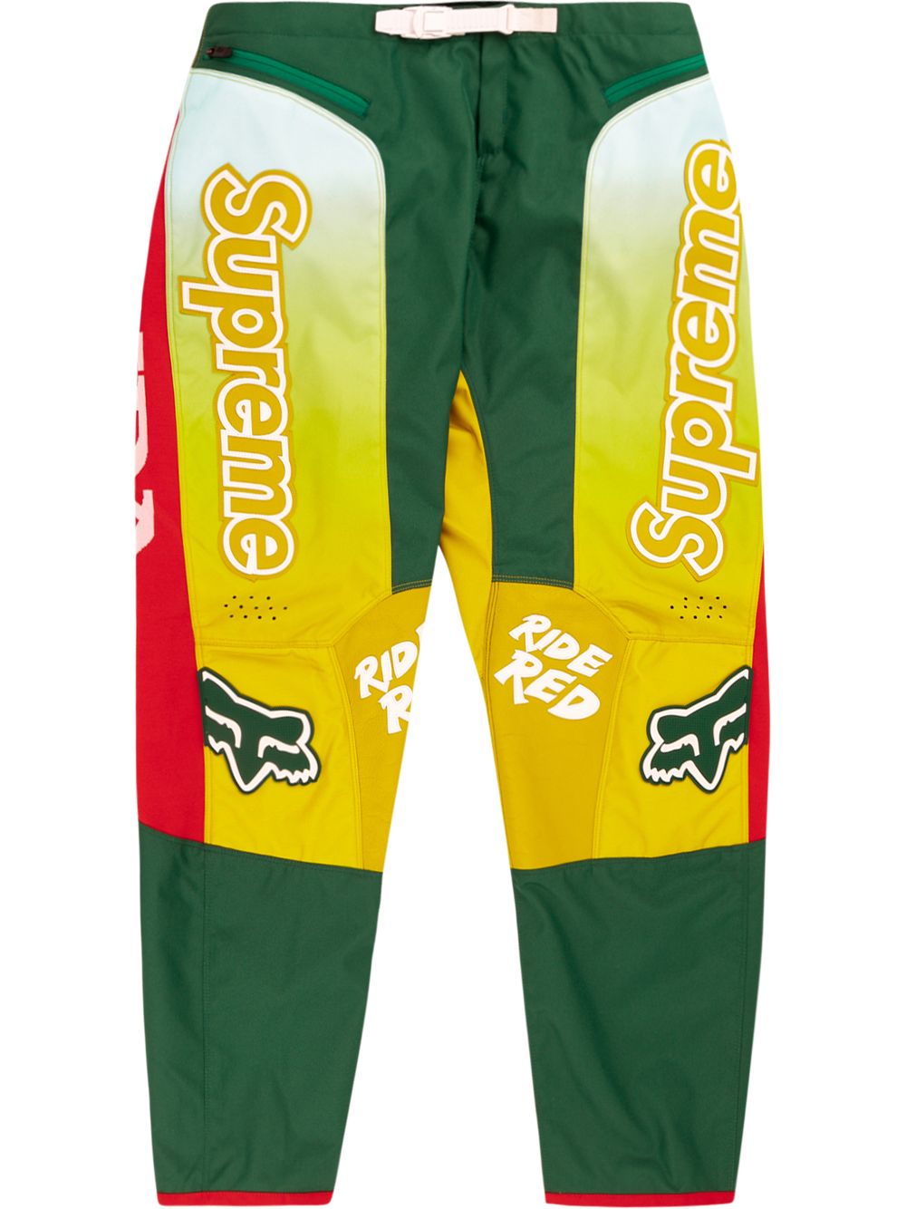 Supreme Honda Fox Racing 运动裤 - 黄色