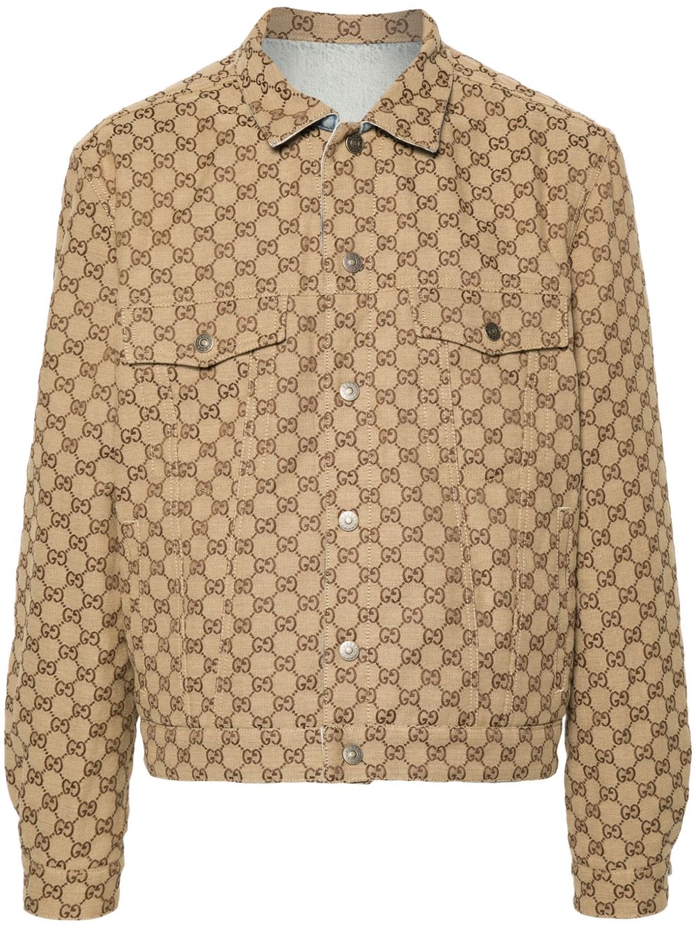Gucci 双面设计牛仔夹克 - 蓝色