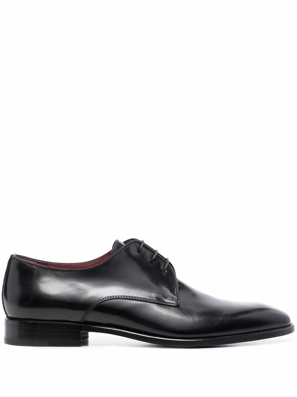 Corneliani 皮质德比鞋 - 黑色
