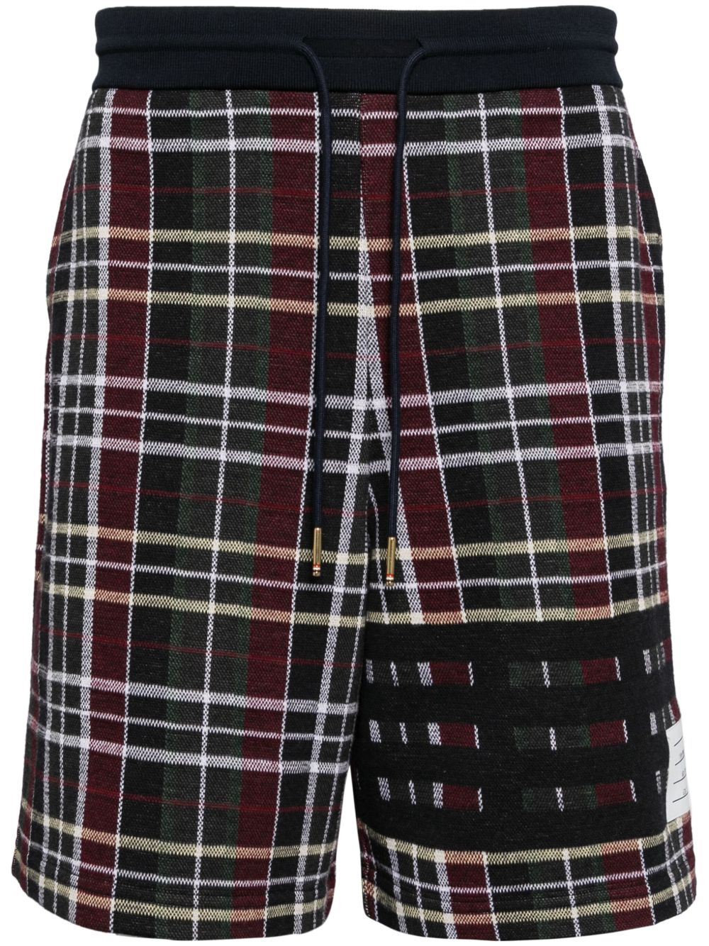 Thom Browne 格纹运动短裤 - 绿色
