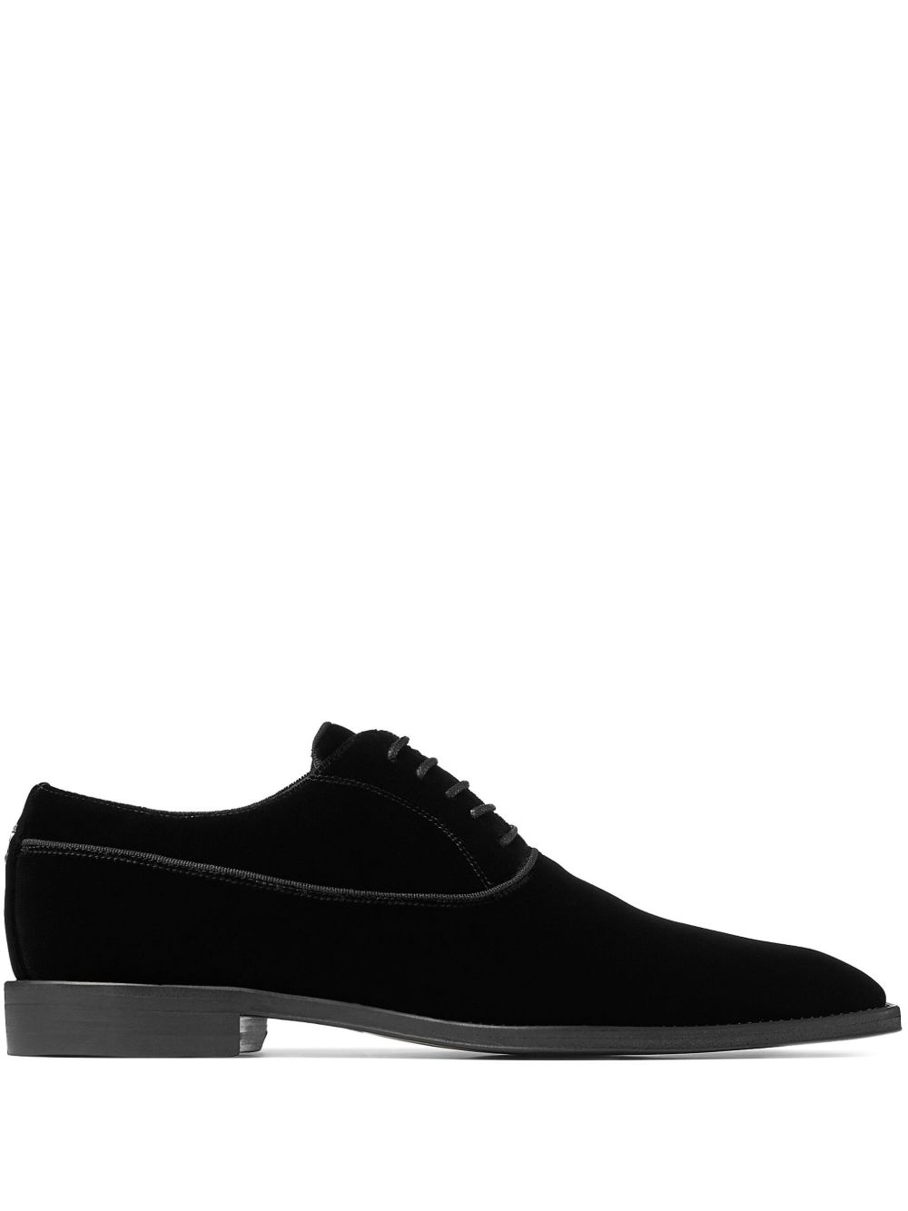 Jimmy Choo Foxley 丝绒牛津鞋 - 黑色