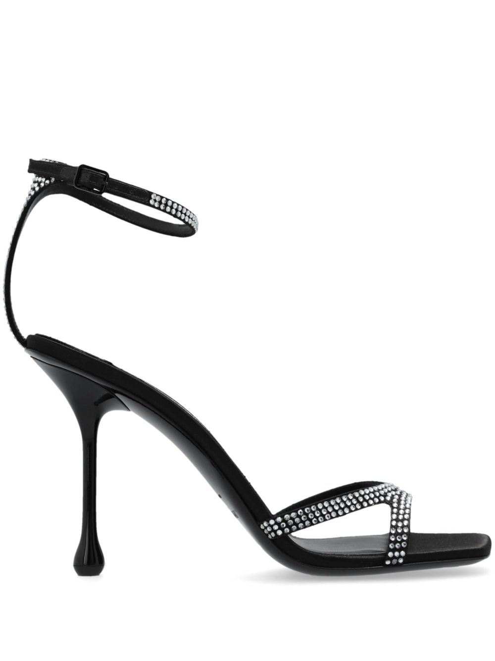 Jimmy Choo Ixia 晶饰高跟凉鞋 - 黑色