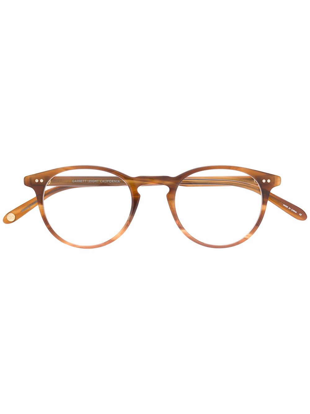 Garrett Leight 圆框眼镜 - 褐色