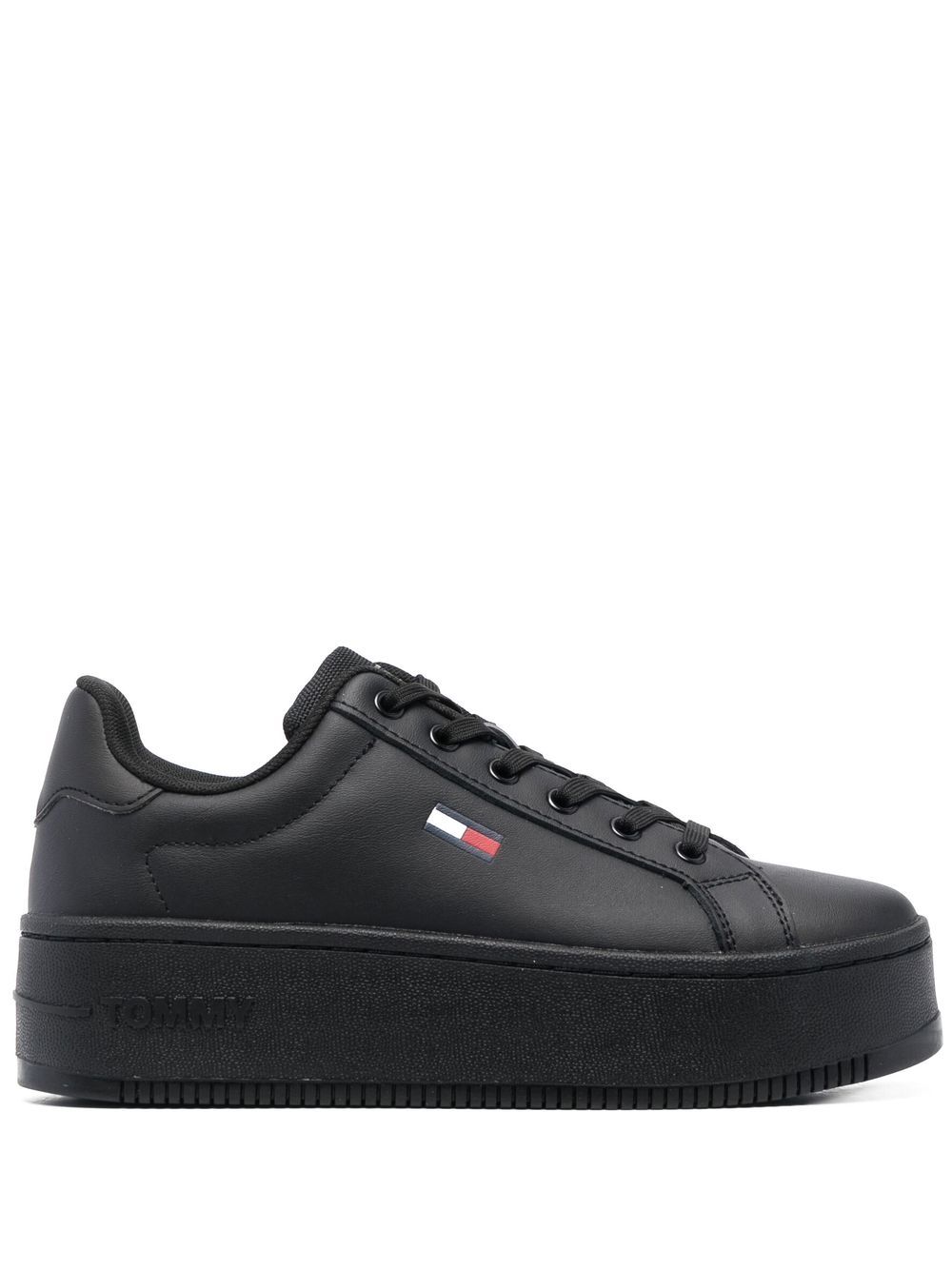 Tommy Jeans 厚底低帮运动鞋 - 黑色