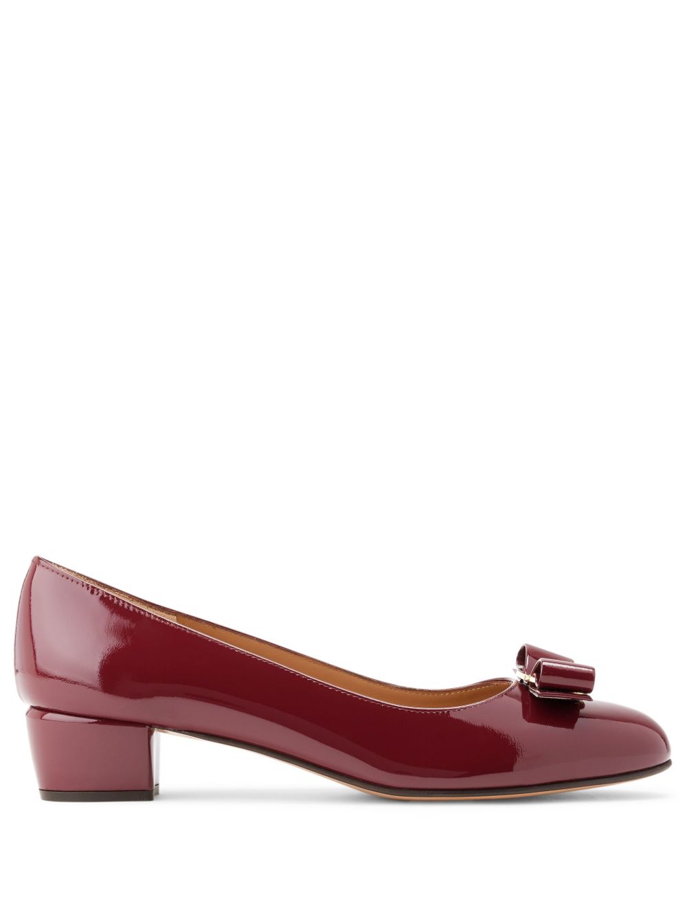 Ferragamo New Vara 漆皮高跟鞋 - 红色