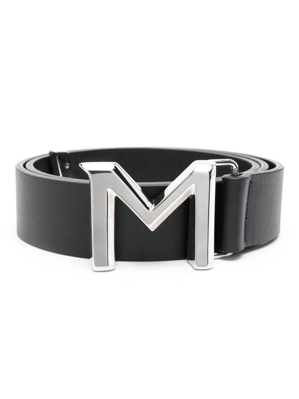 Mugler logo扣环腰带 - 黑色