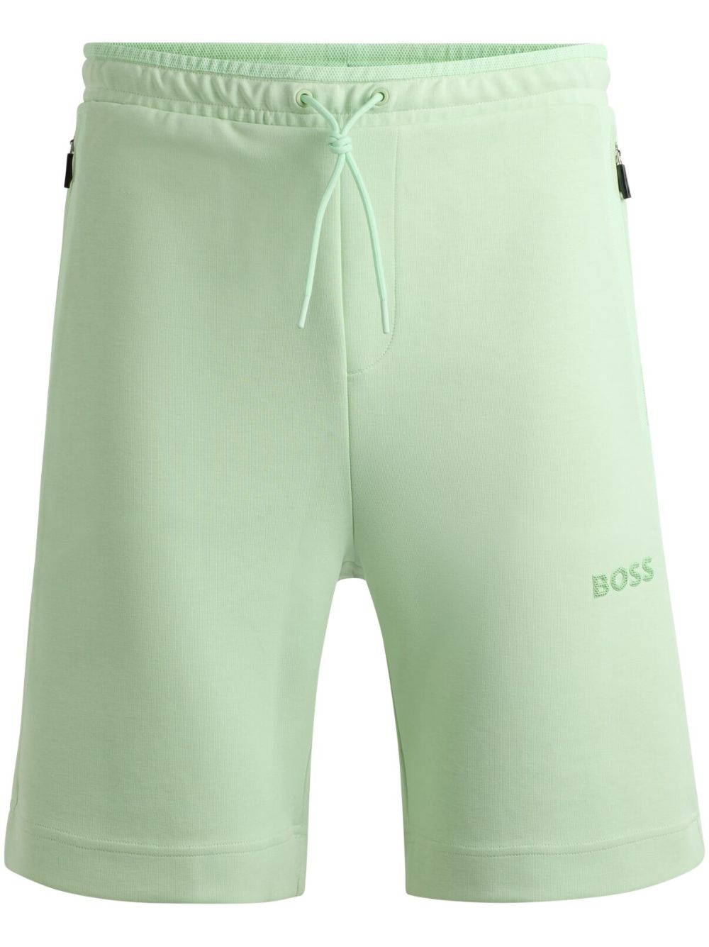 BOSS logo贴花运动短裤 - 绿色
