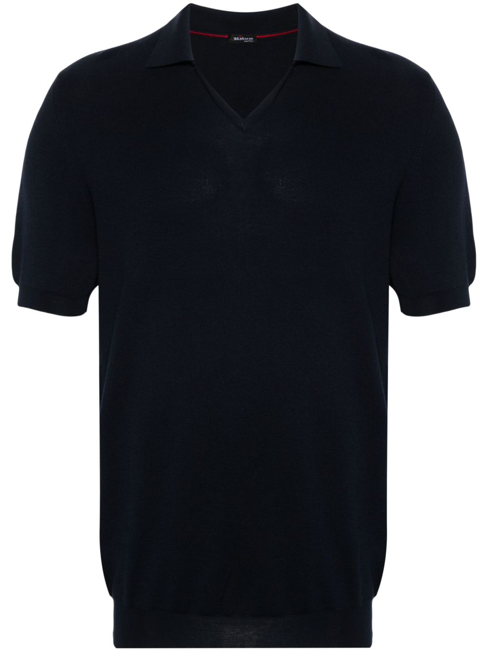 Kiton 密织棉polo衫 - 蓝色