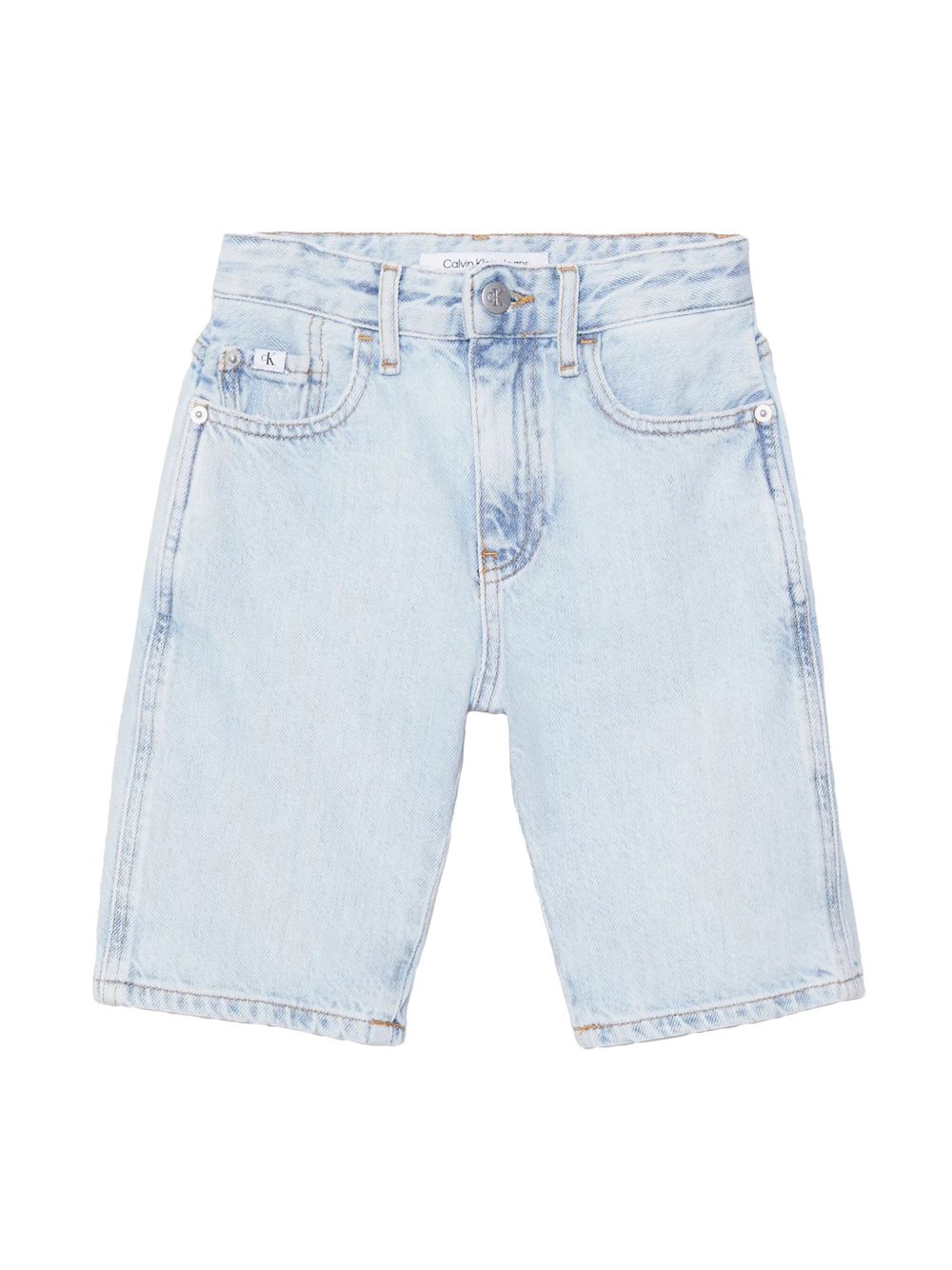 Calvin Klein Kids 宽松牛仔短裤 - 蓝色