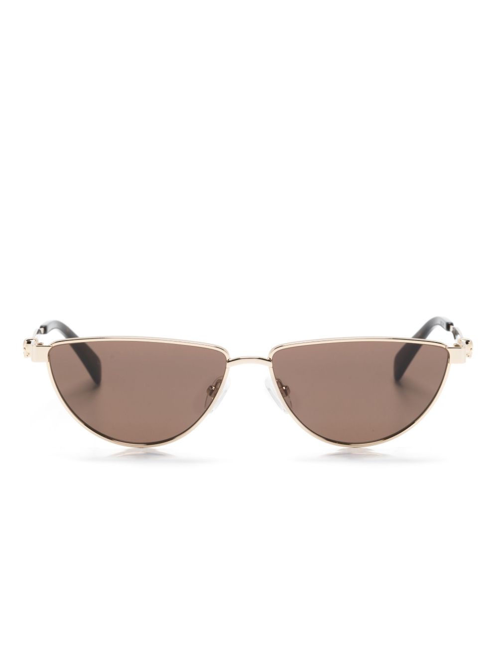 Alexander McQueen Eyewear D字框太阳眼镜 - 金色