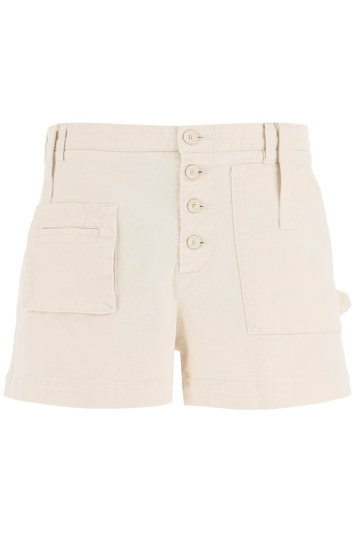 Etro Melange Ivory Stretch Cotton Shorts