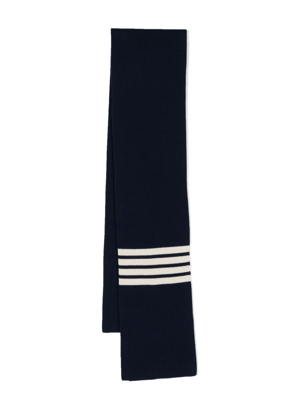 Thom Browne 4 条纹羊绒围巾 - 蓝色