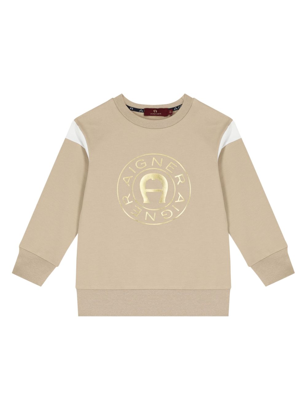 Aigner Kids logo印花卫衣 - 中性色
