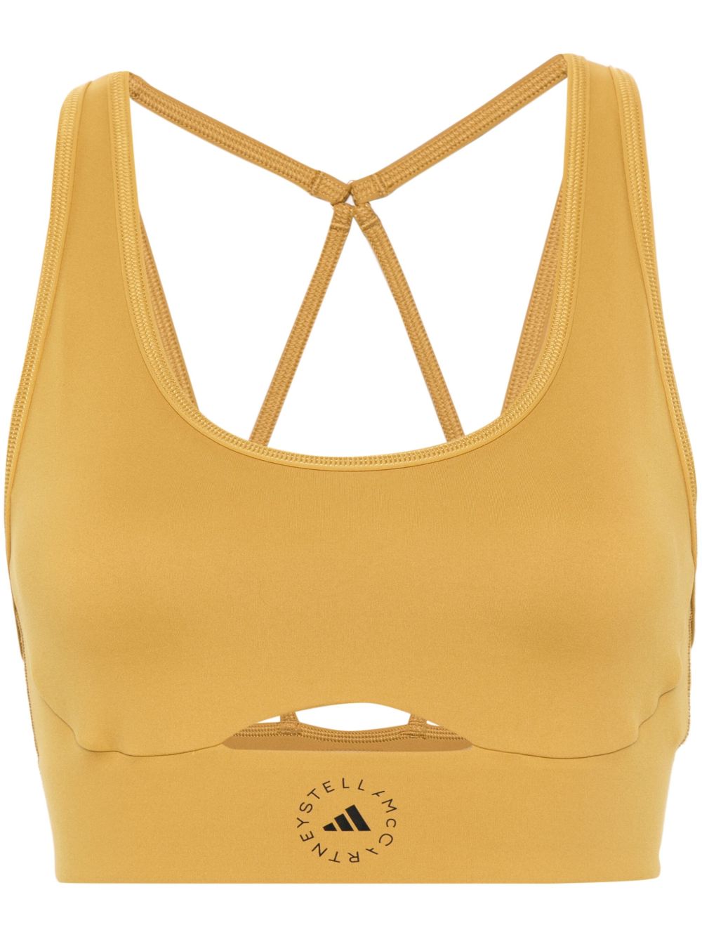 adidas by Stella McCartney TrueStrength 运动文胸 - 黄色