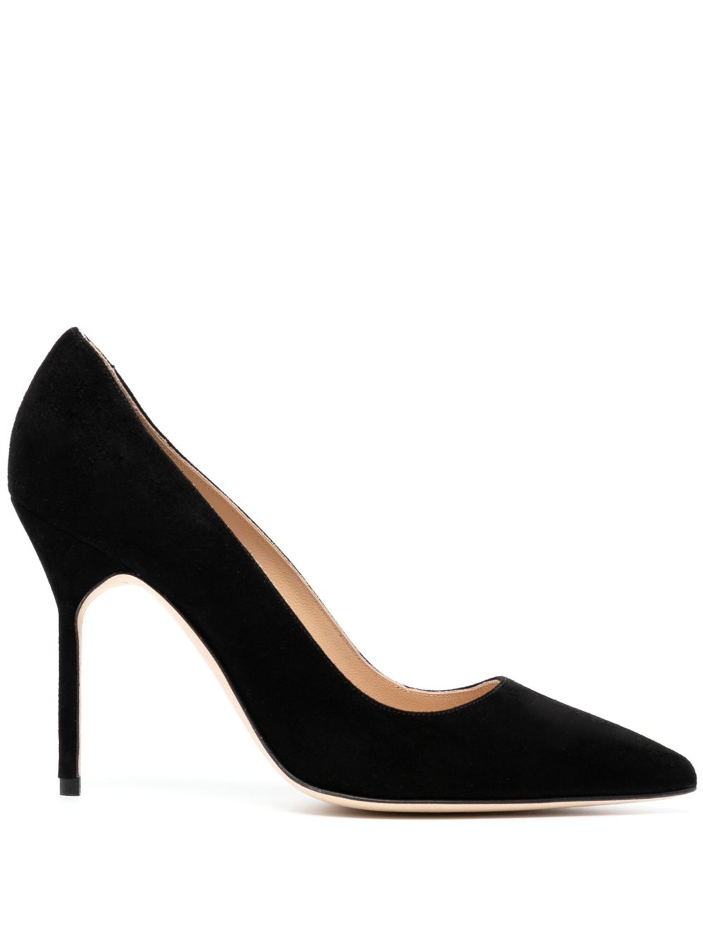 Manolo Blahnik BB 尖头高跟鞋（9厘米） - 黑色