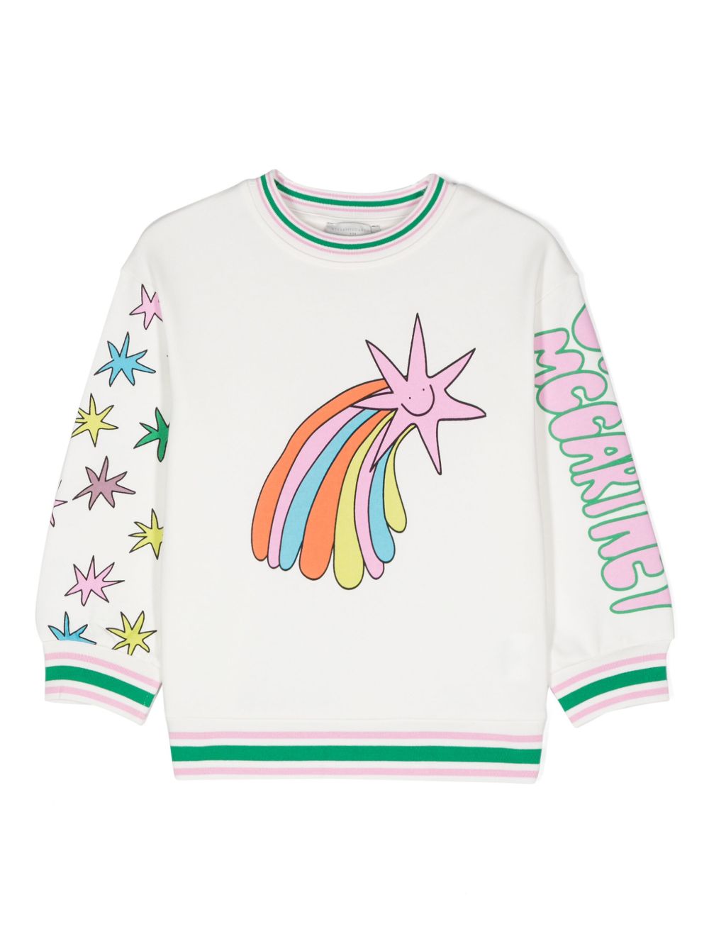 Stella McCartney Kids Shooting Stars 棉卫衣 - 白色