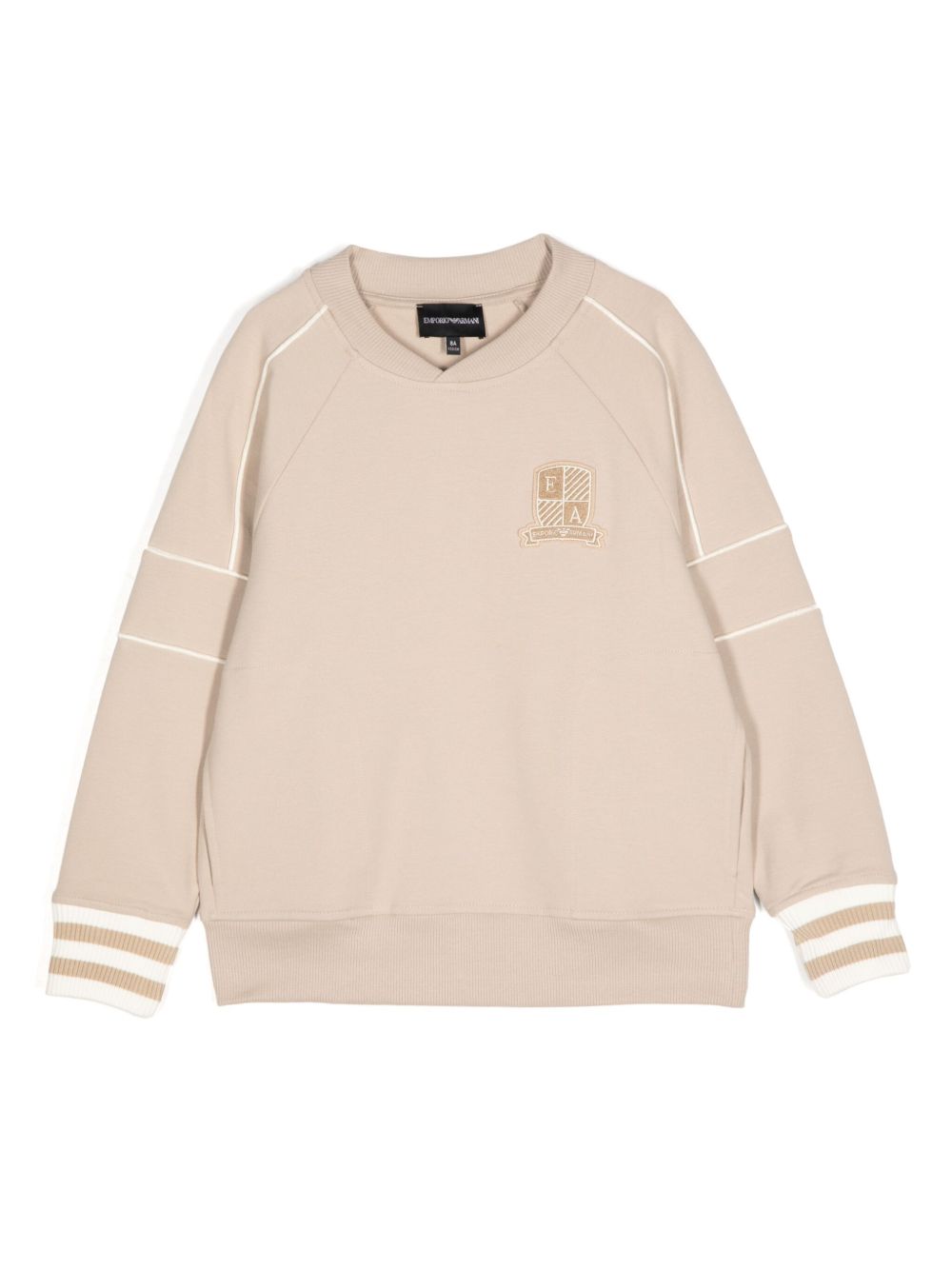 Emporio Armani Kids 标贴卫衣 - 中性色