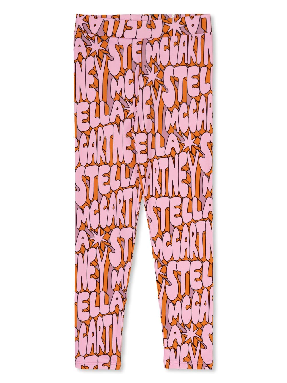 Stella McCartney Kids logo印花打底裤 - 粉色