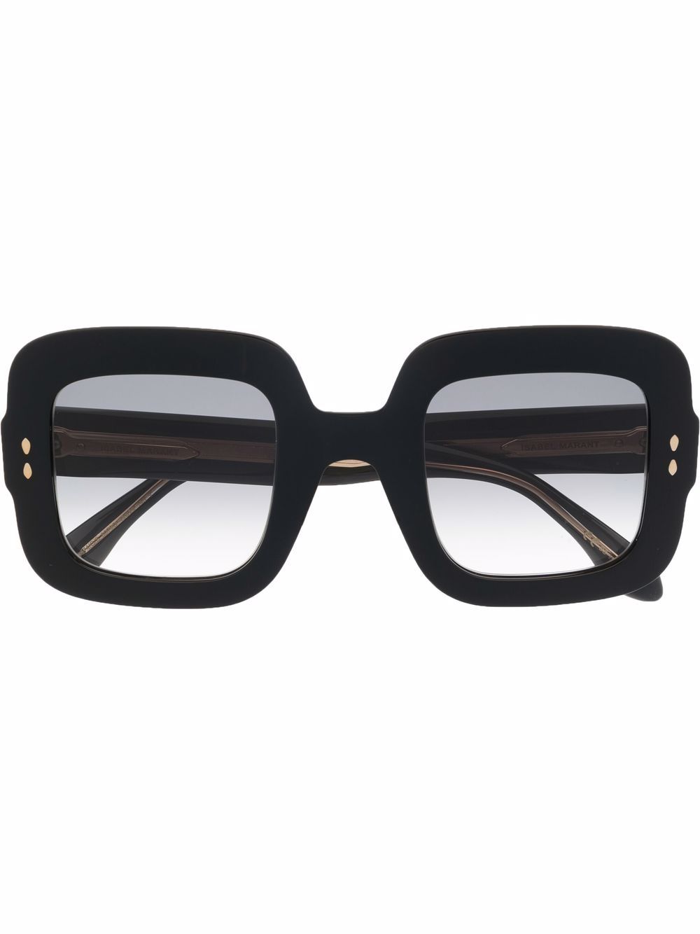 Isabel Marant Eyewear 有色镜片方框太阳眼镜 - 黑色