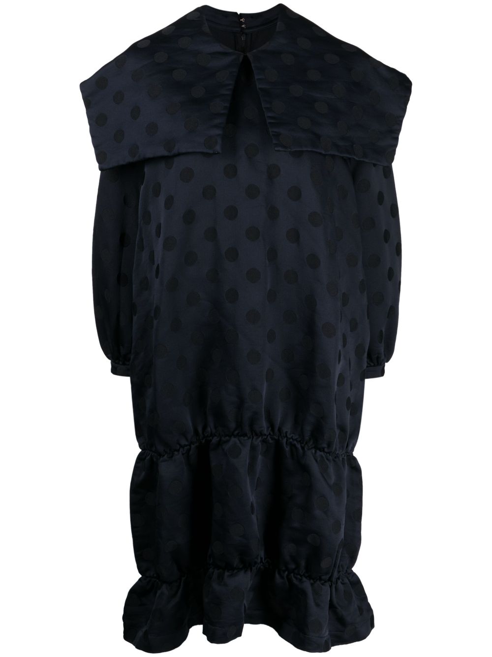 Comme Des Garçons Girl 波点海军领连衣裙 - 蓝色