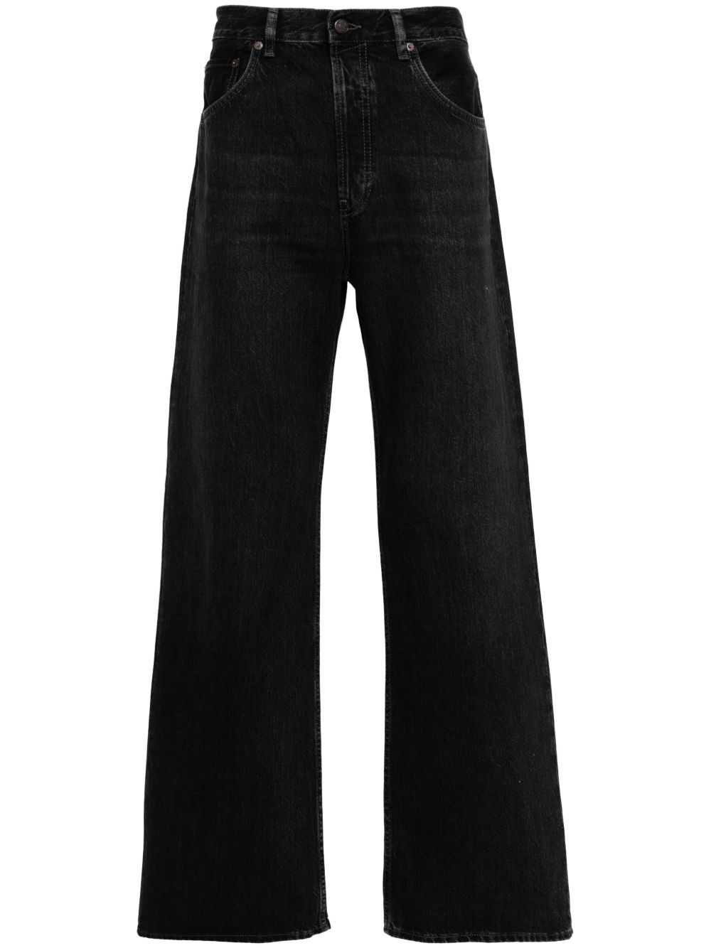 Acne Studios 中腰阔腿牛仔裤 - 黑色