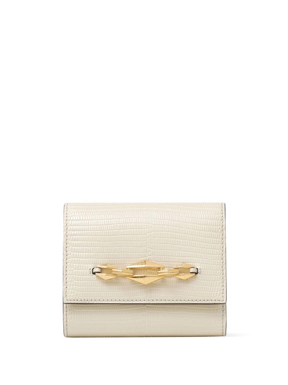 Jimmy Choo Marinda 搭链细节皮质钱包 - 中性色