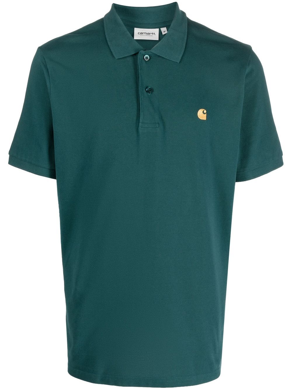 Carhartt WIP logo刺绣polo衫 - 绿色