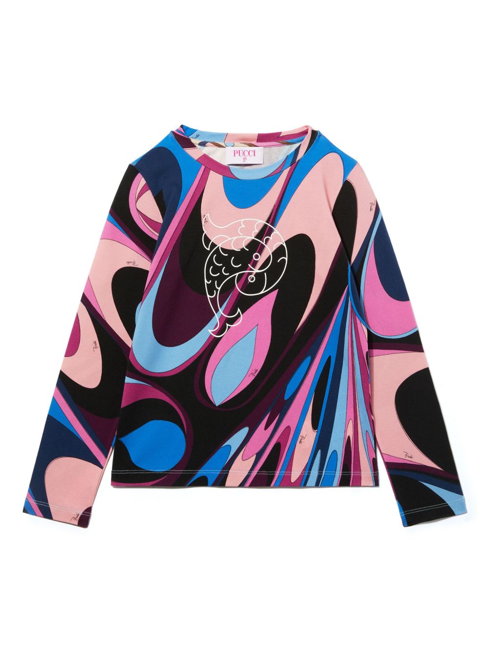 PUCCI Junior Onde-print top - 粉色