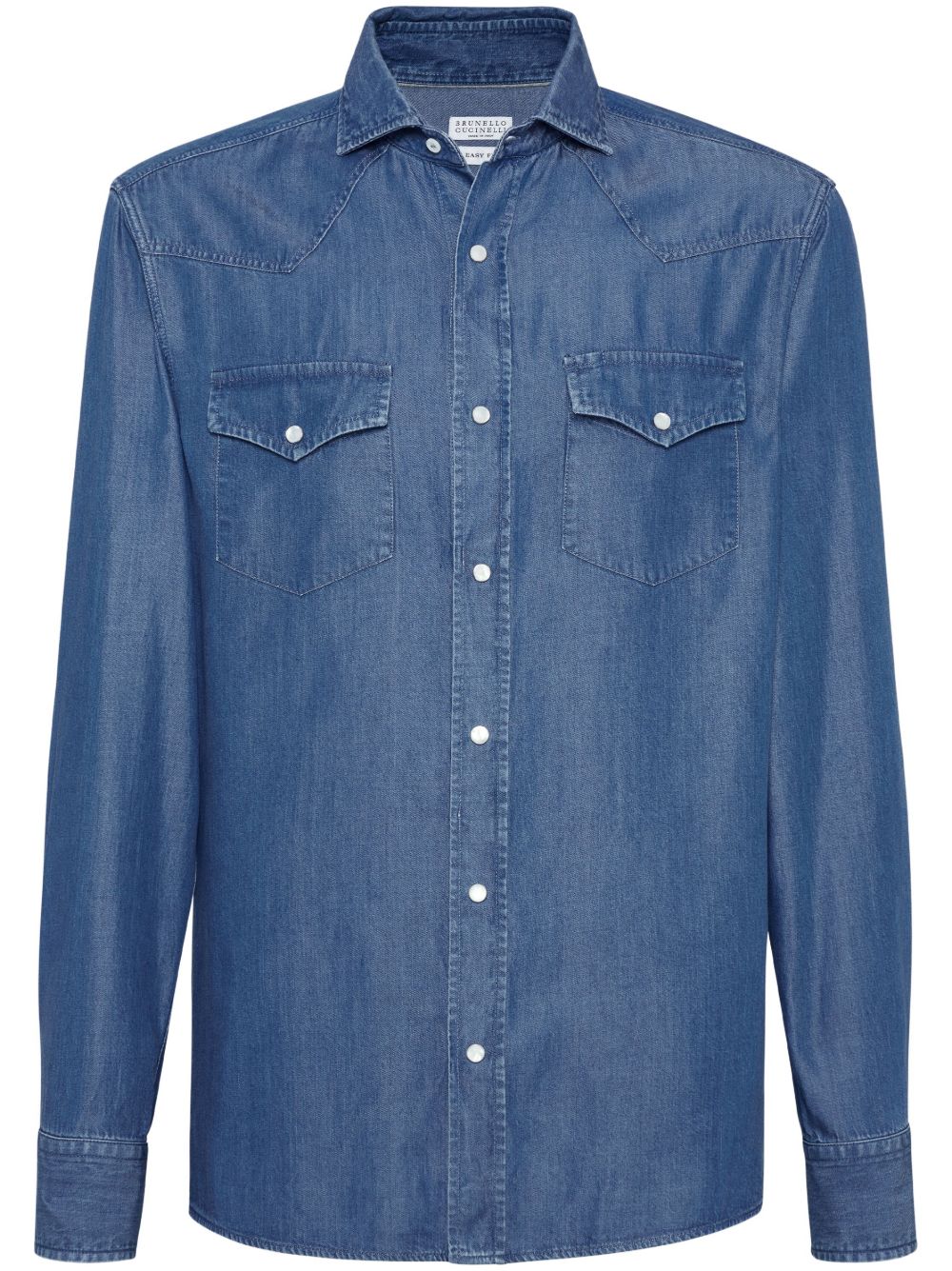 Brunello Cucinelli 牛仔衬衫 - 蓝色