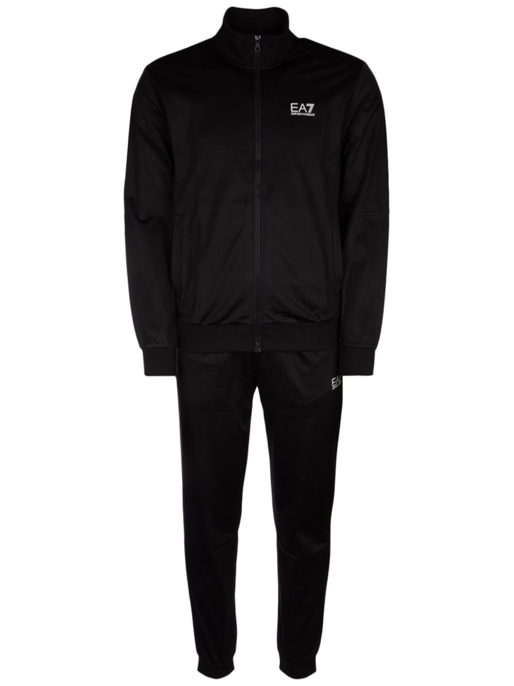 Ea7 Emporio Armani logo印花运动套装 - 黑色