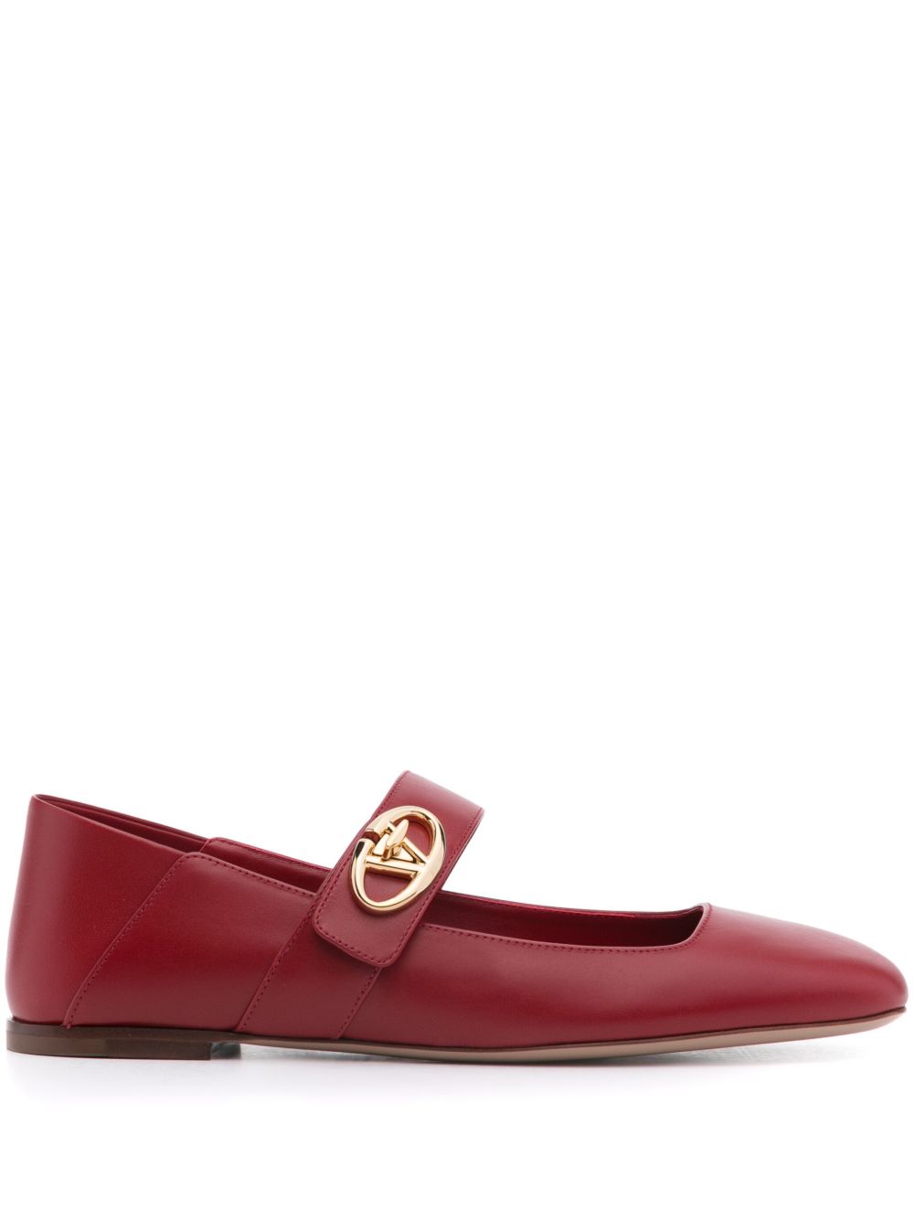 Valentino Garavani VLogo Locker 平底鞋 - 红色