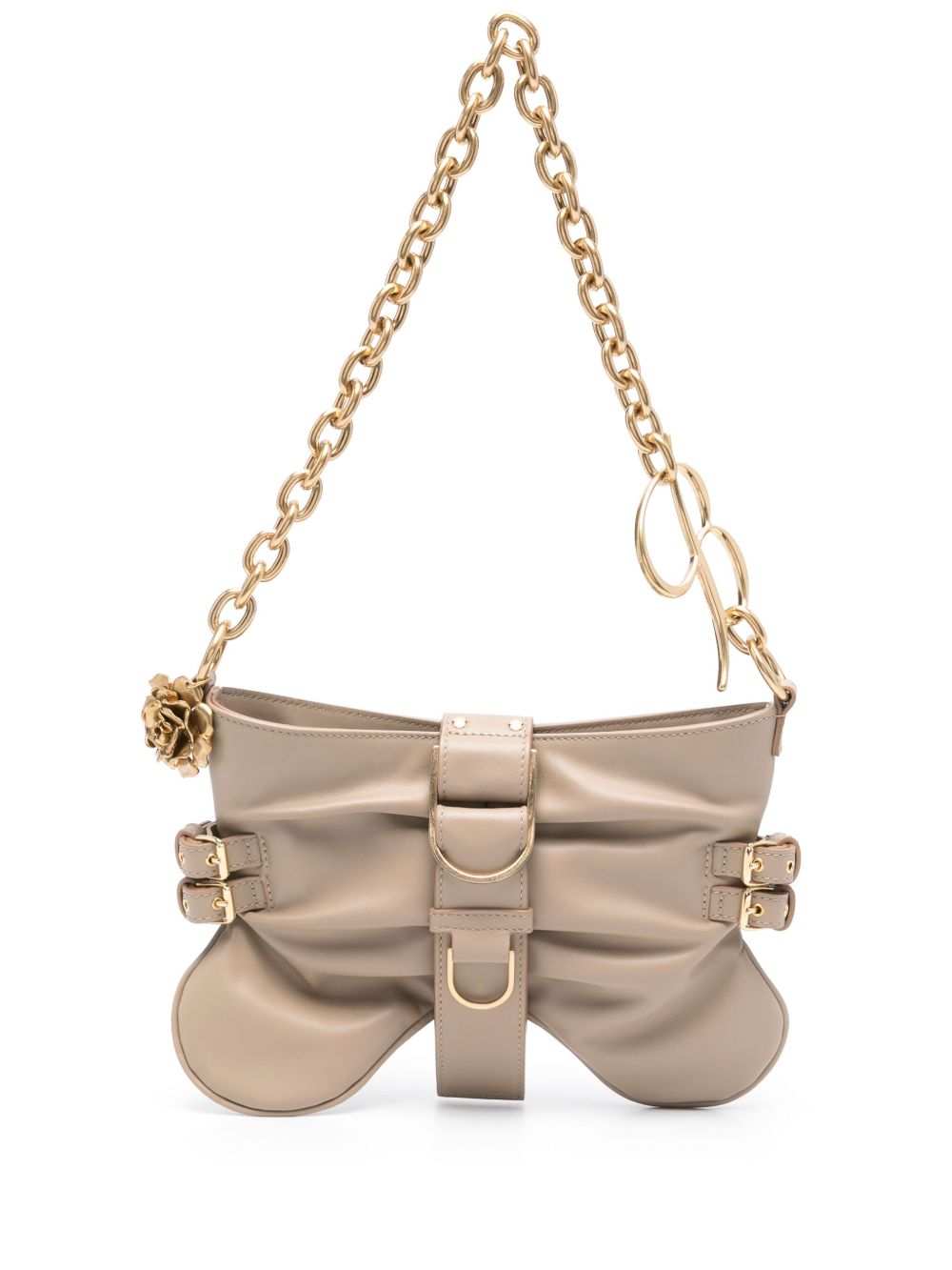 Blumarine Butterfly 中号单肩包 - 中性色