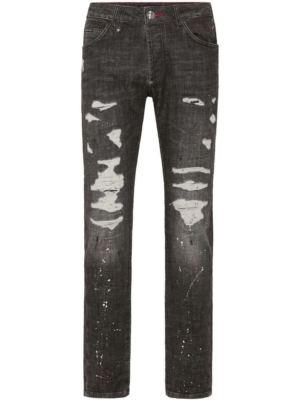 Philipp Plein Skull&Bones 牛仔裤 - 灰色