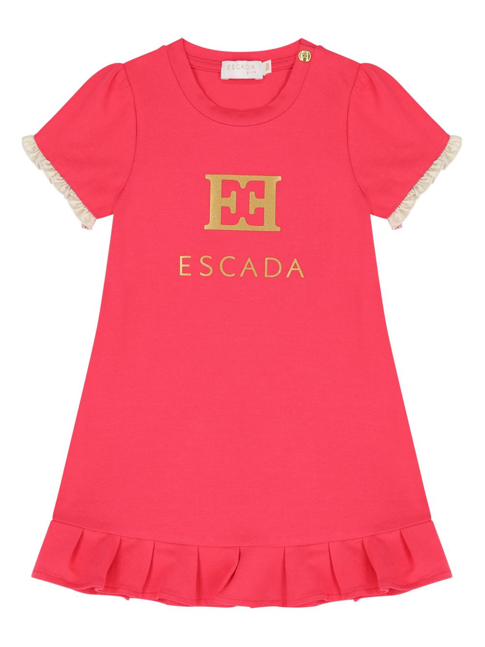 Escada Kids logo连衣裙 - 粉色